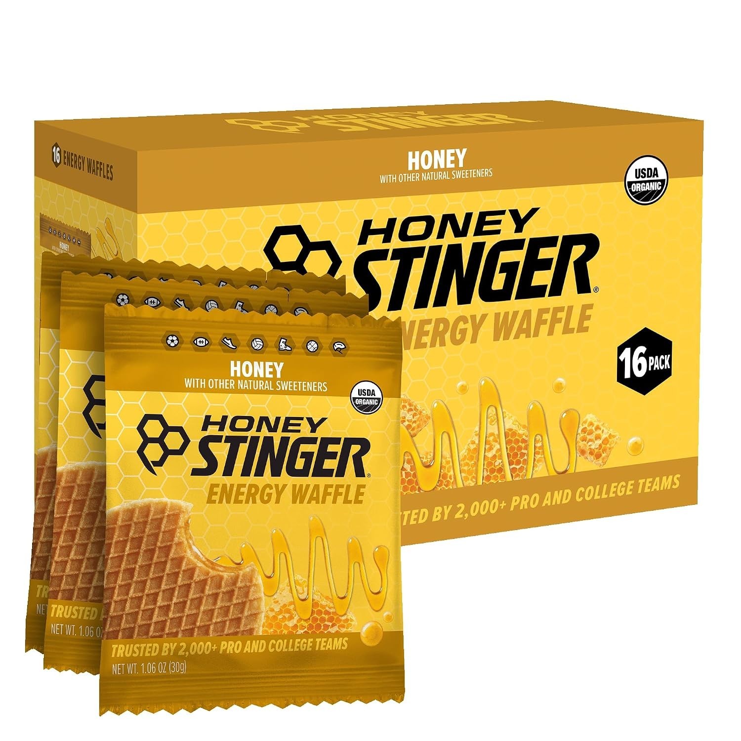 16 Count Energy Stroopwafel – Organic Honey Flavor for Endurance Athletes
