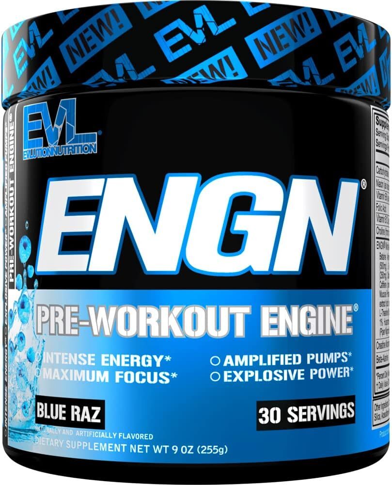 EVL ENGN Hardcore Fat Burning Pre Workout Energy Drink Mix | Choose Flavor