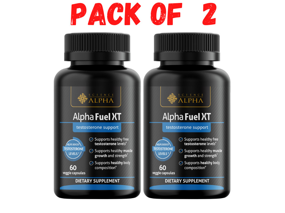 2 Bottles Testosterone Booster Alpha Fuel XT Naturally Increases Strength
