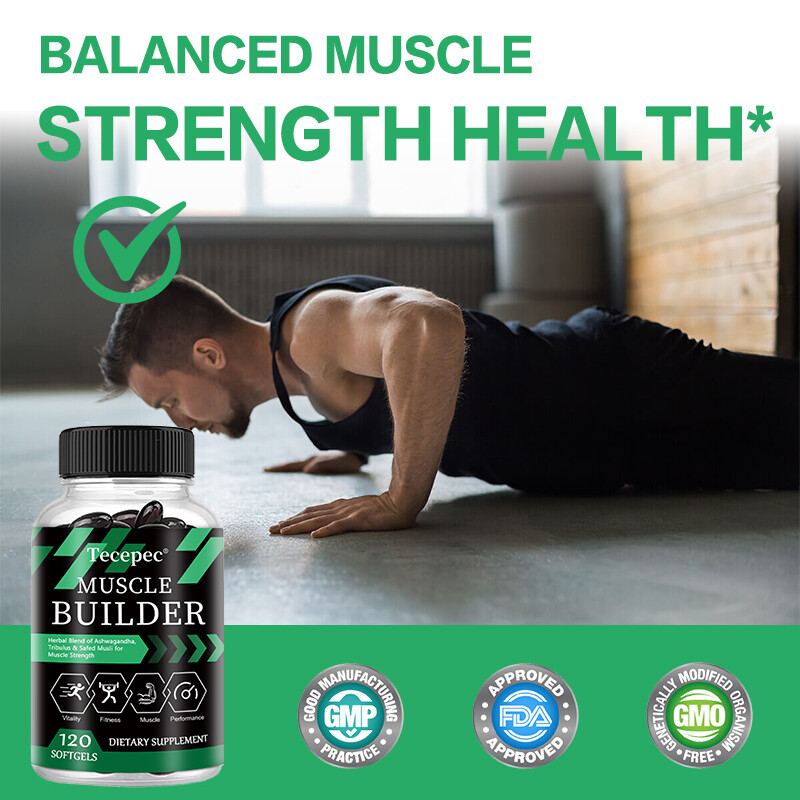 Muscle Builder, Herbal Blend of Ashwagandha, Tribulus For Muscle Strength