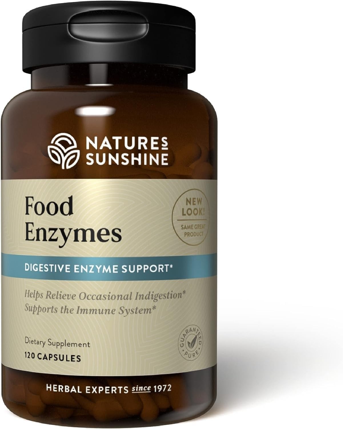 Food Enzymes Capsules for Indigestion Relief & Immune System Support (120ct)