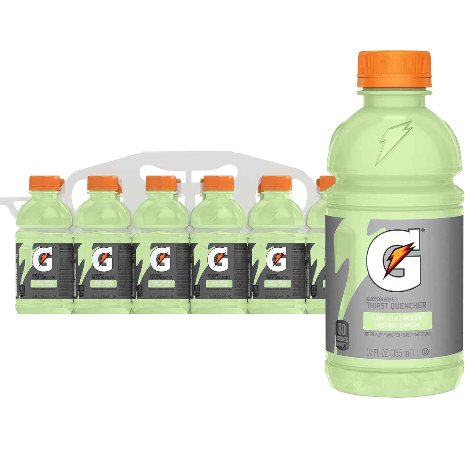 Gatorade Thrist Quencher, Lime Cucumber, 12 Fl Oz (Pack 12 of 12)