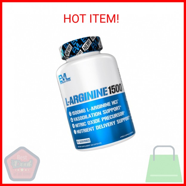 Evlution Nutrition Nitric Oxide Booster L-Arginine Supplement – High Potency Nit