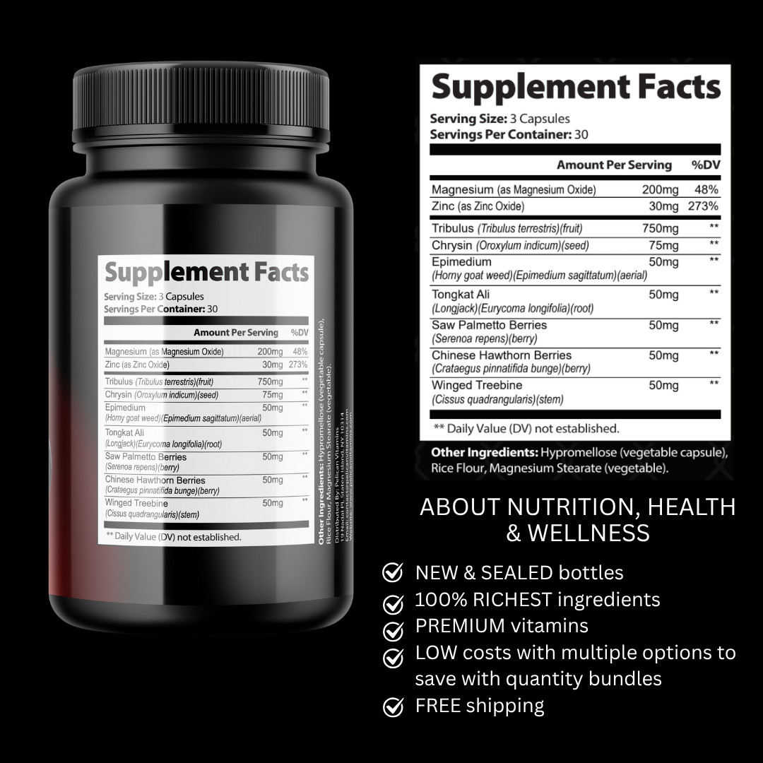 Px-300 Strong Caps- Bodybuilding & Men’s Health Support- 3 Bottles- 270 Capsules