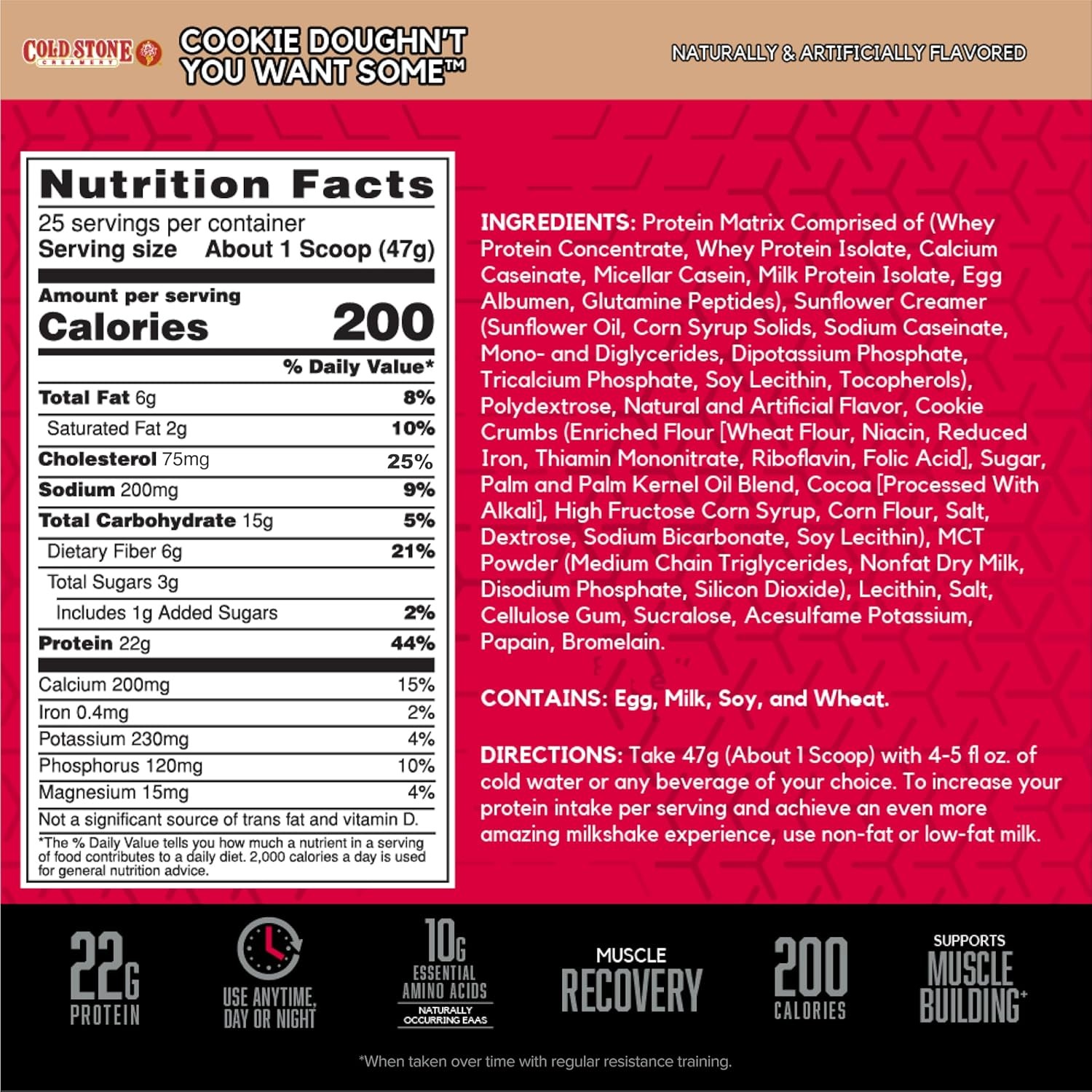 BSN Syntha-6 Whey Protein Powder, Cold Stone Creamery- Cookie Doughn’t You Want