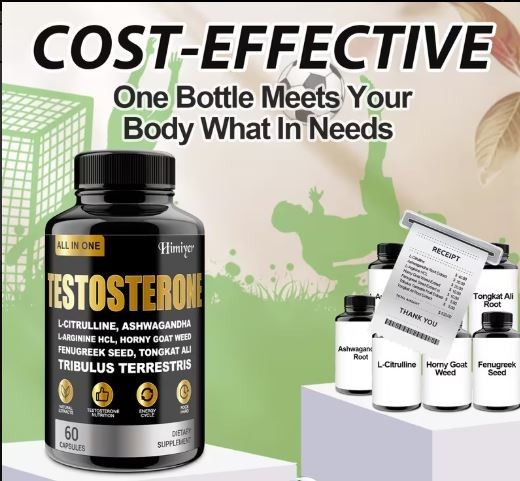 Testosterone Booster Supplement for Men | Maca Ashwagandha Ginseng L-Citrulline