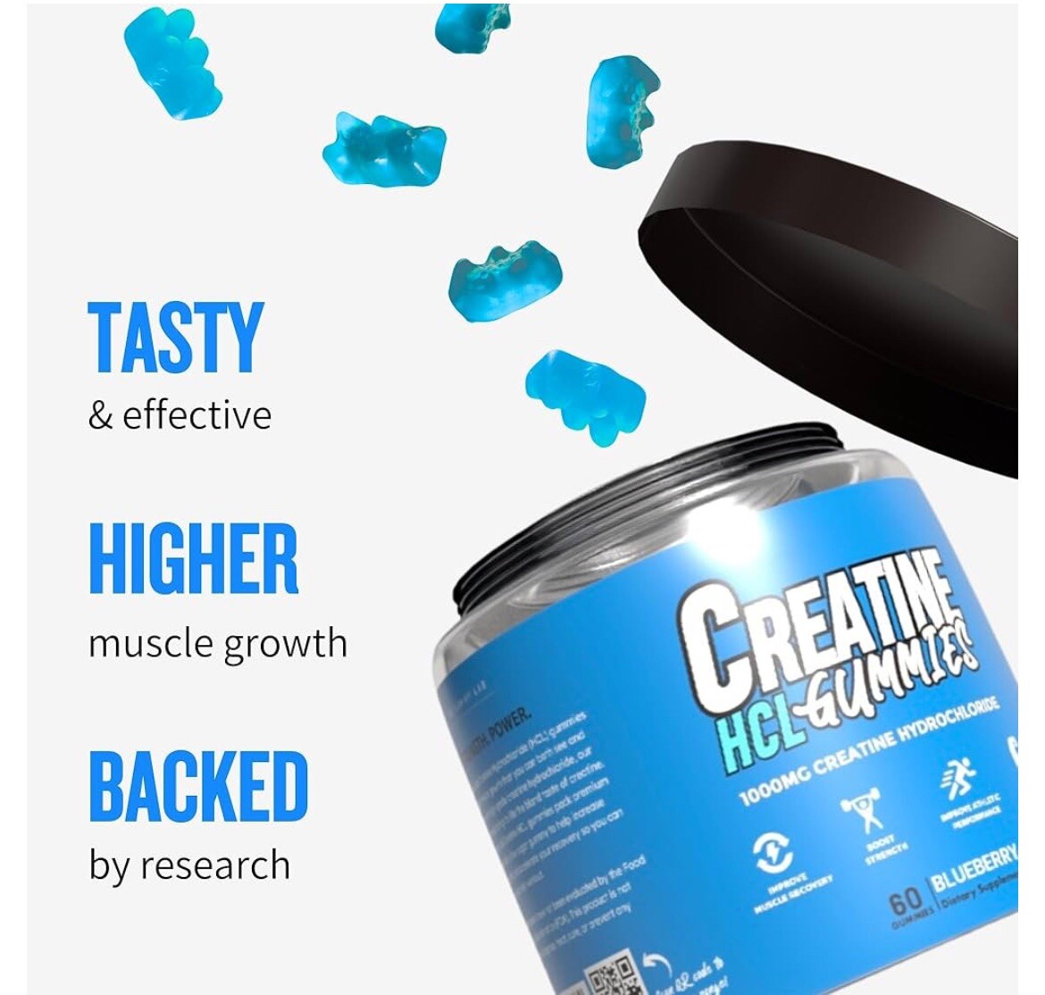Creatine Gummies & Testosterone Booster Gummies Twin Pack Increase Test & Gains
