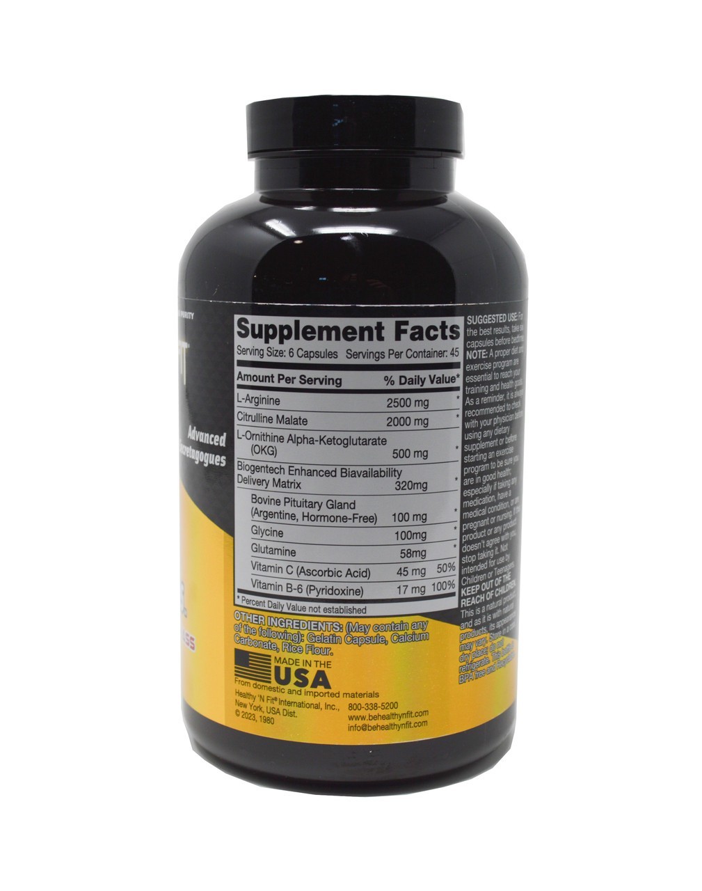 Healthy N Fit- GH Enhancers 270 Caps – GH, IGF1, NO2: Recovery, Rest, Repeat