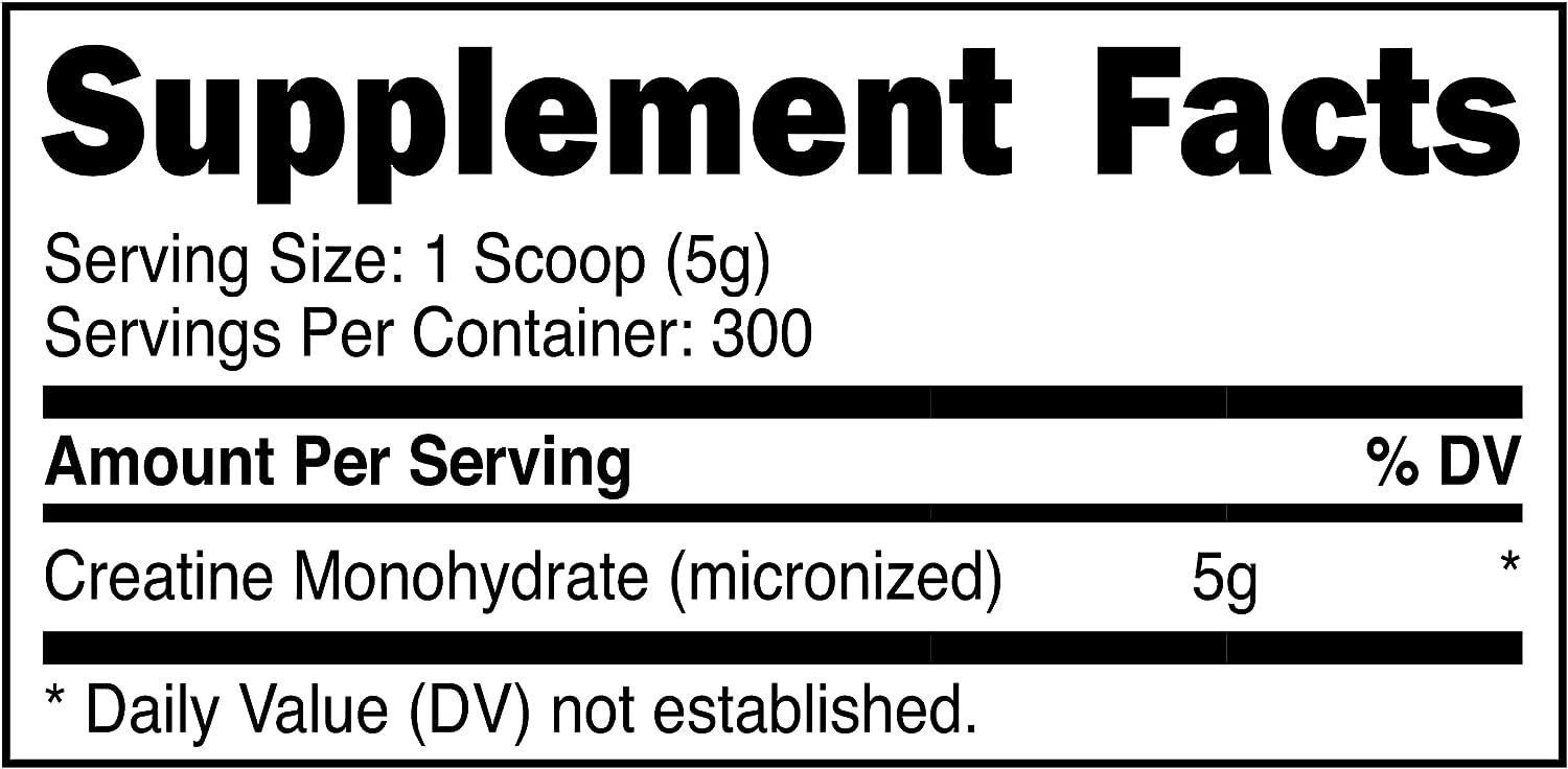 Pure Micronized Creatine Supplement – 1.5 KG – 300 Servings – Scoop Included