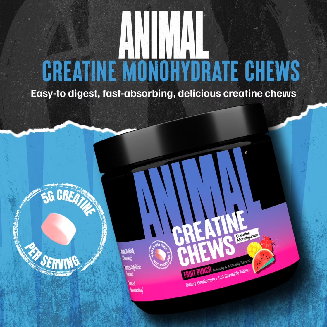 Creatine Chews – 5G Creatine Monohydrate, Fast-Absorbing, No Mess Powder-Free –