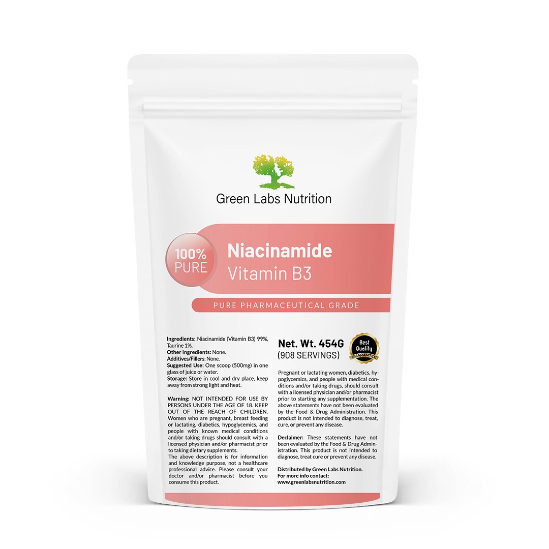 Niacinamide Vitamin B3 Nicotinamide Powder 454g PHARMACEUTICAL GRADE FREE P&P