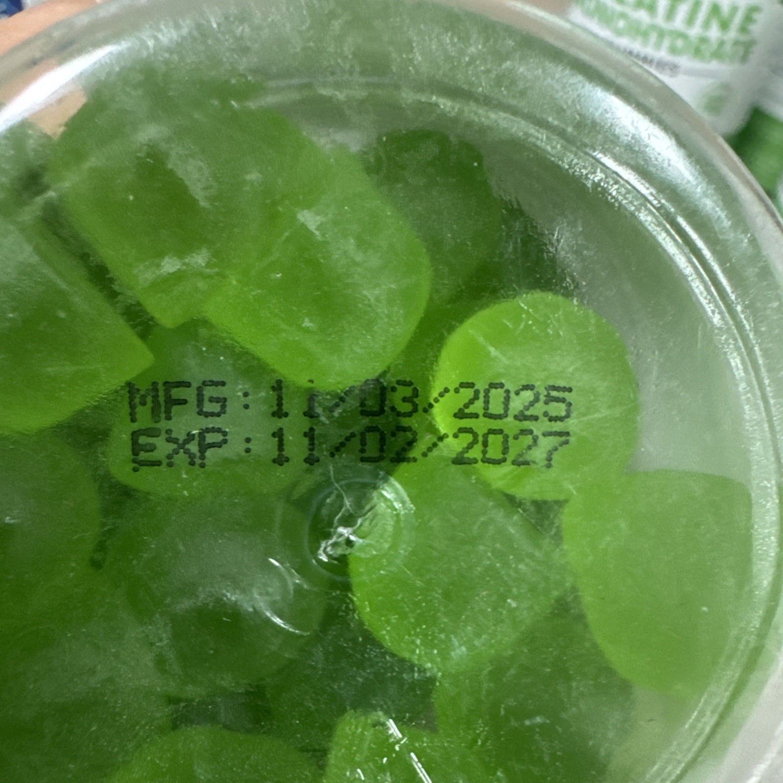 Creatine Monohydrate 5000mg Gummies GreenApple Flavor 90 Count Sealed