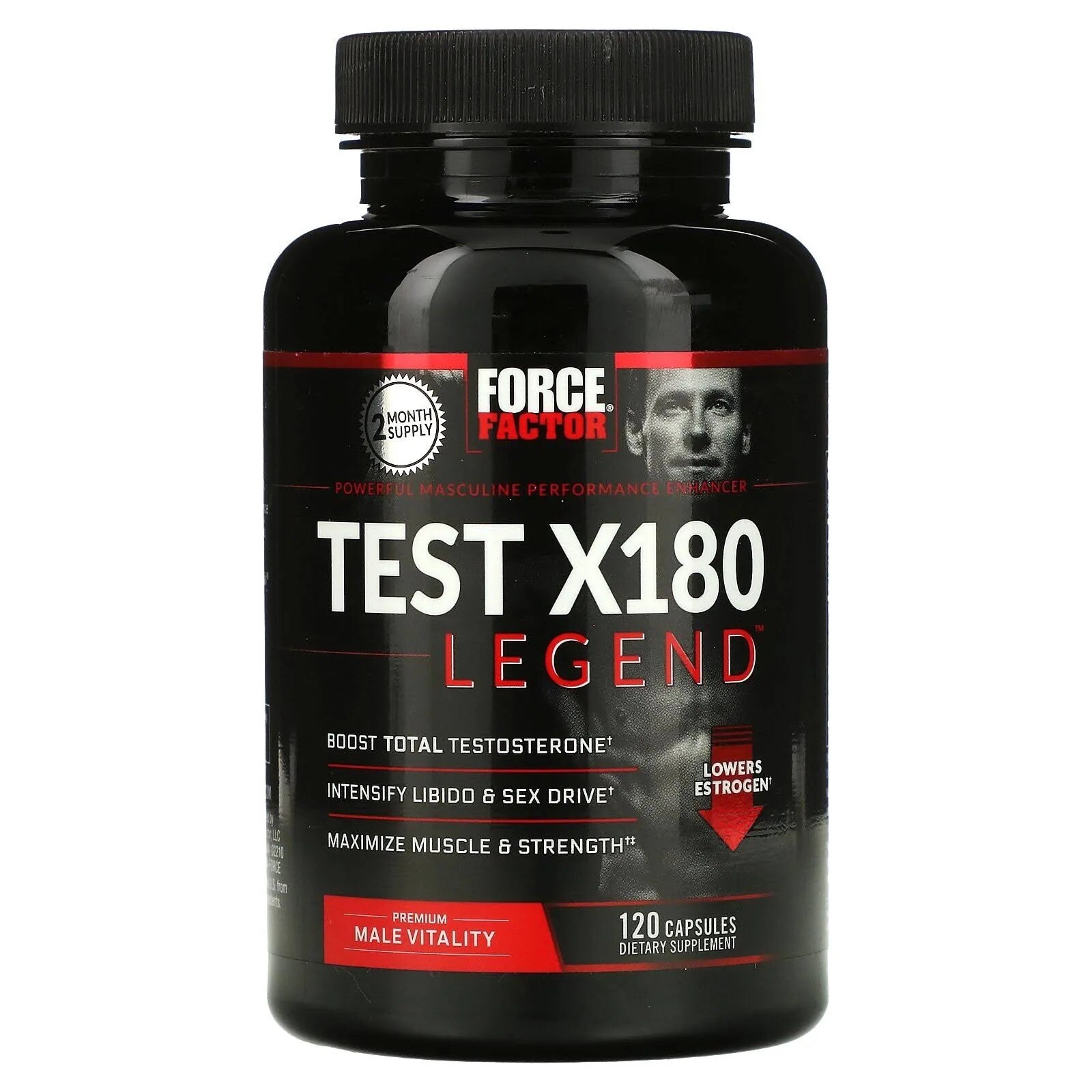 Force Factor Test X180 Legend ~ Test Booster Muscle Builder ~ 120 caps Exp 05/28