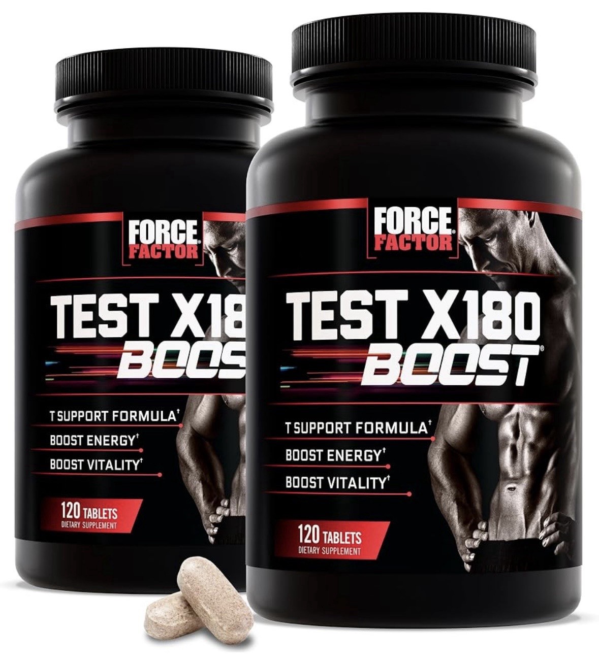 2 Pack 🔥Force Factor Test X180 Boost, Testosterone Booster for Men