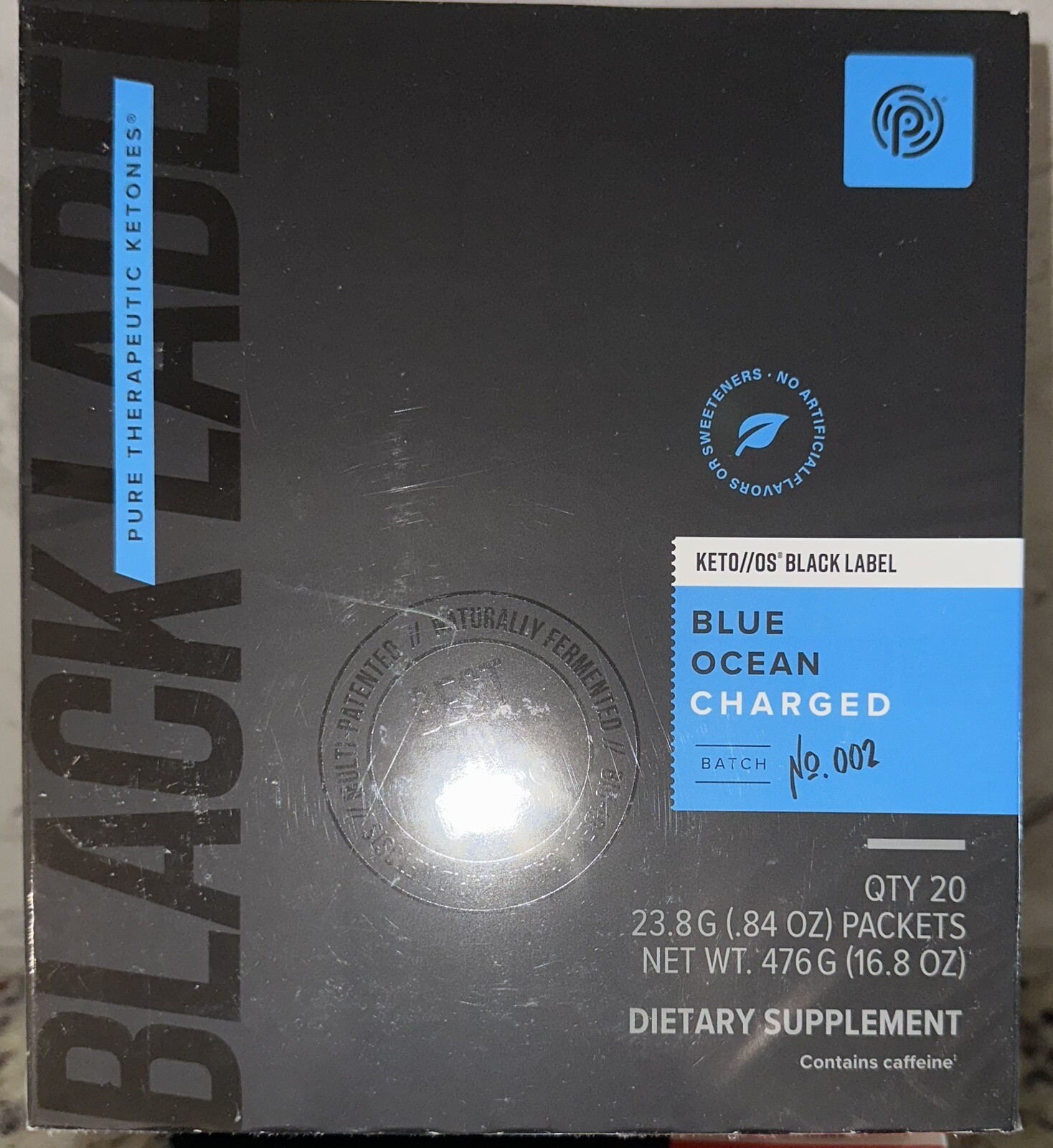 PRUVIT KETO Ketones Drink Blue Ocean BLACK LABEL Free Shipping