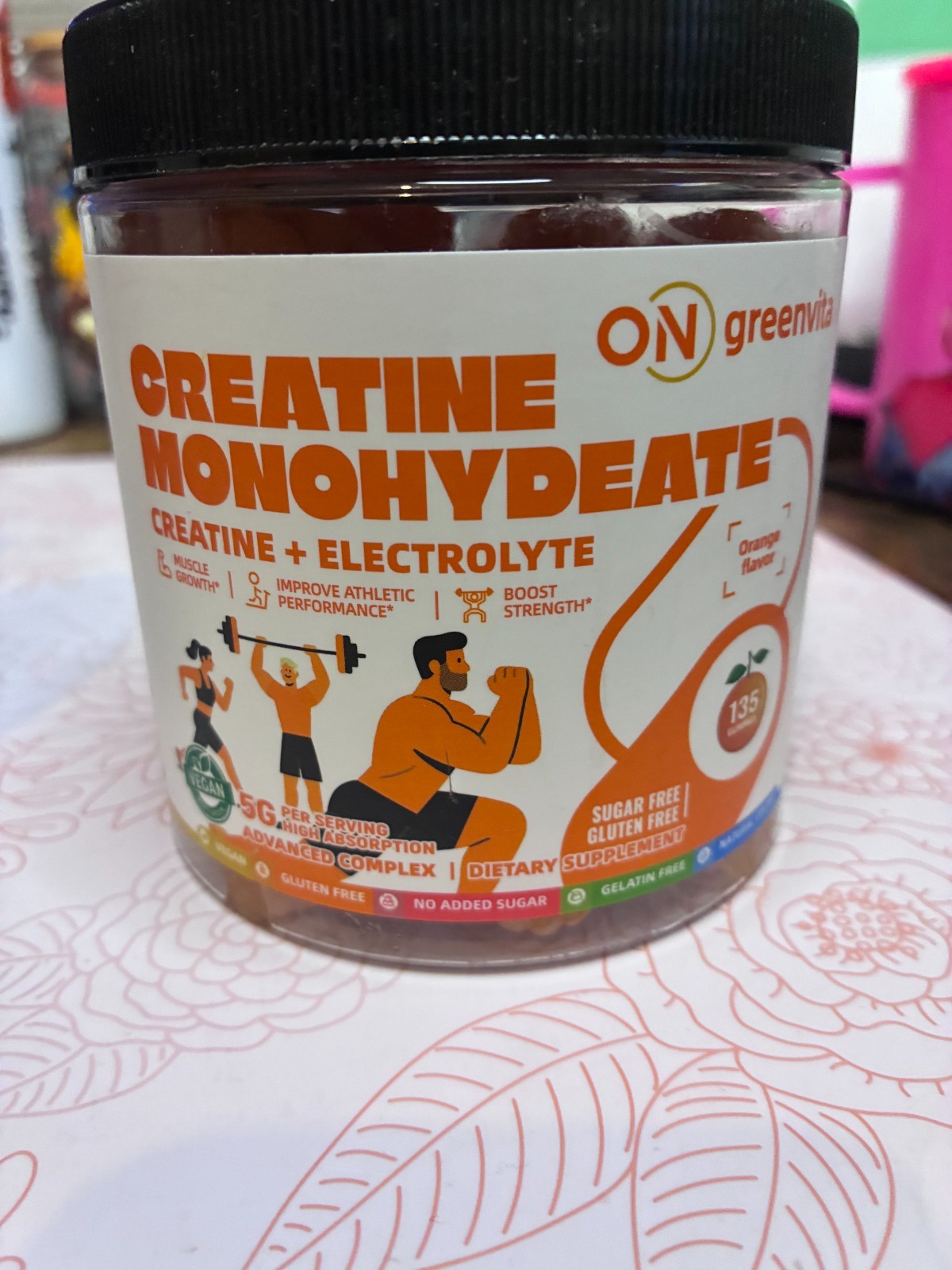 Creatine Monohydrate Gummies, NSF Certified Creatine Gummy, 5g Dose for Men & Wo