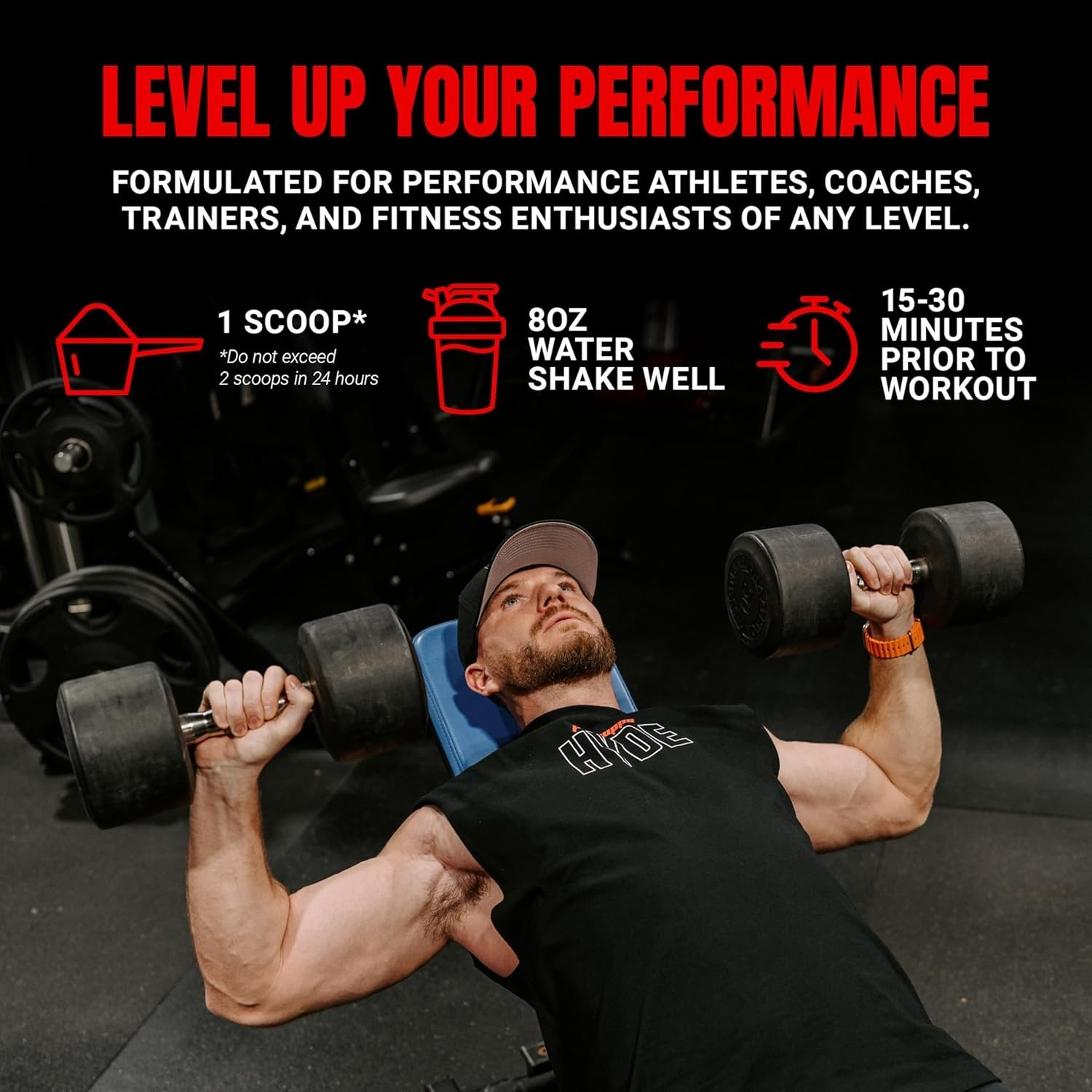 Mr. Hyde Pre-Workout Powder with Creatine & Beta Alanine – 30 Servings Blue Razz