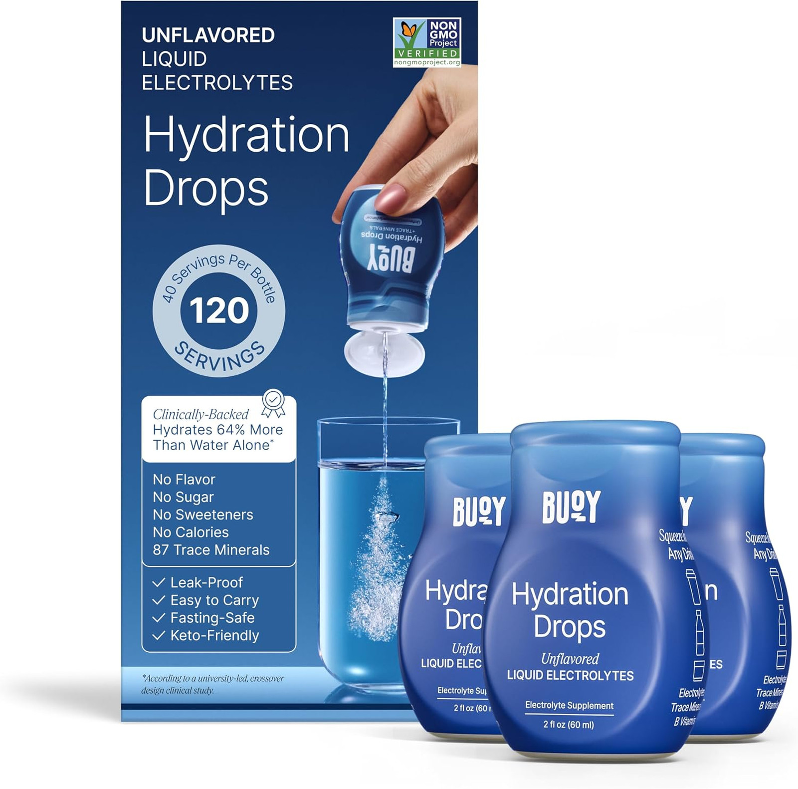 Electrolyte Drops No Sugar No Sweeteners 120 Servings Trace Minerals Vitamins