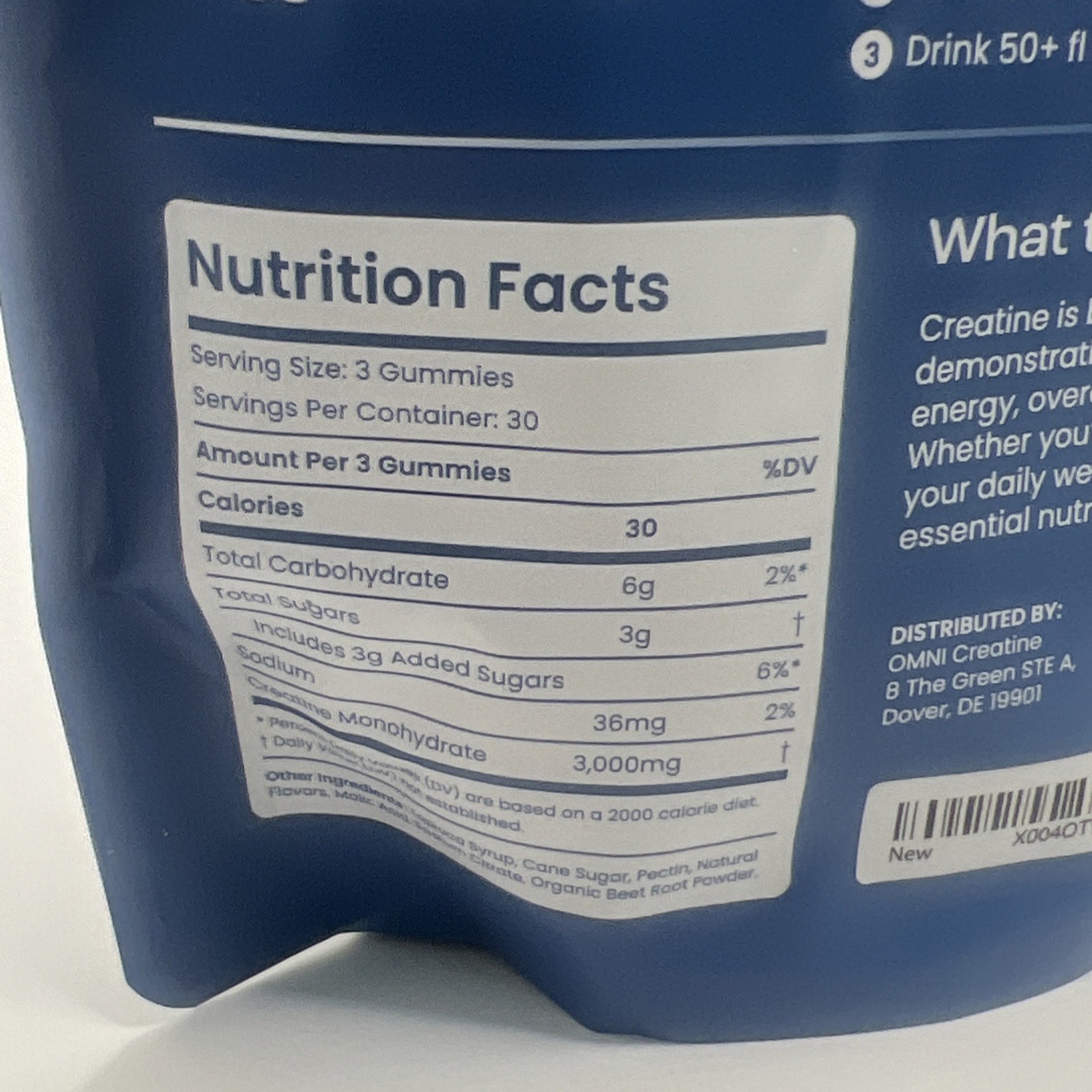 Creatine Monohydrate Gummies for Muscle Growth, Recovery & Brain Support – 90
