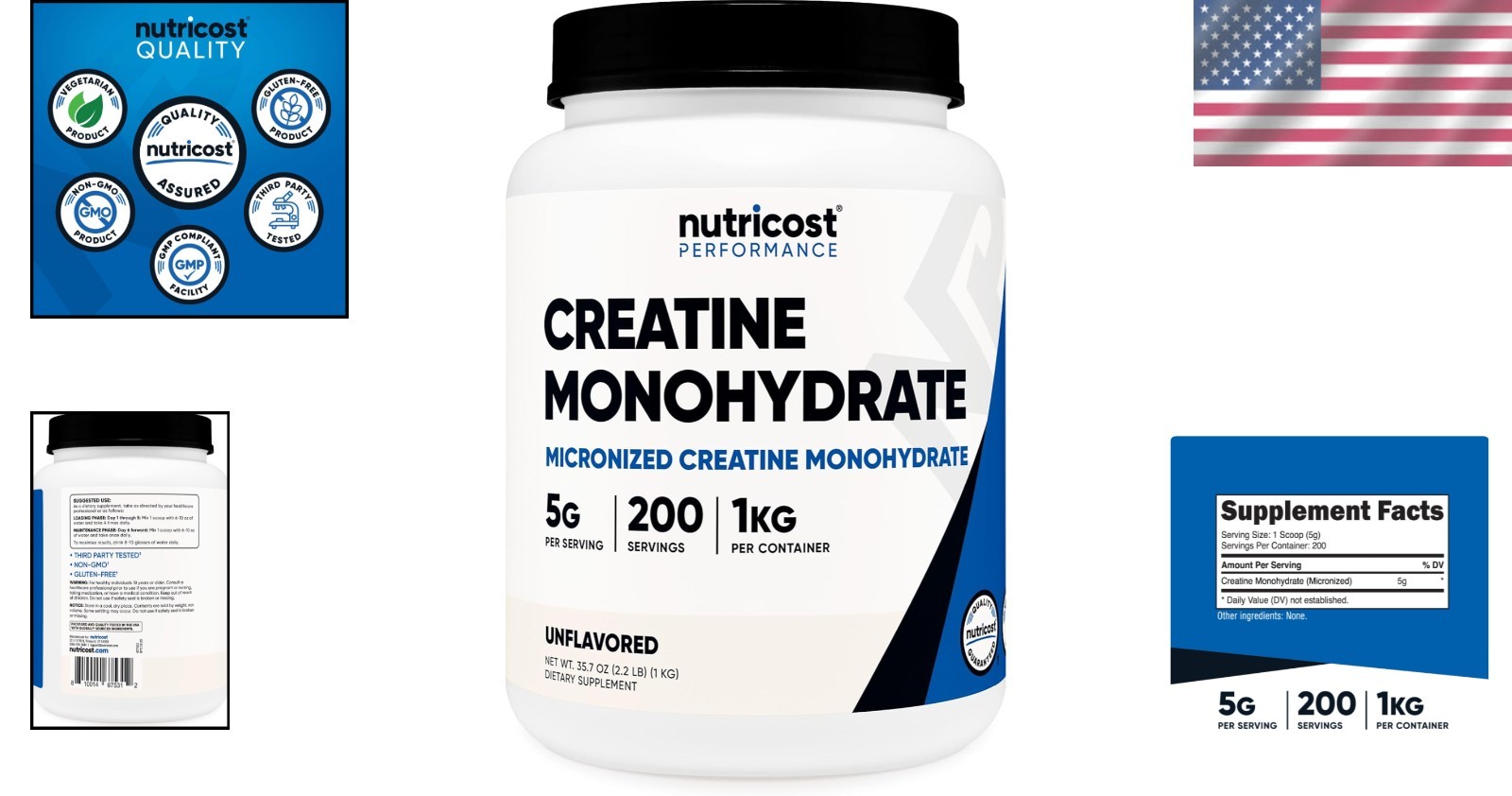 Creatine Monohydrate Powder 1 KG – High Quality, Vegetarian-Friendly Supplement