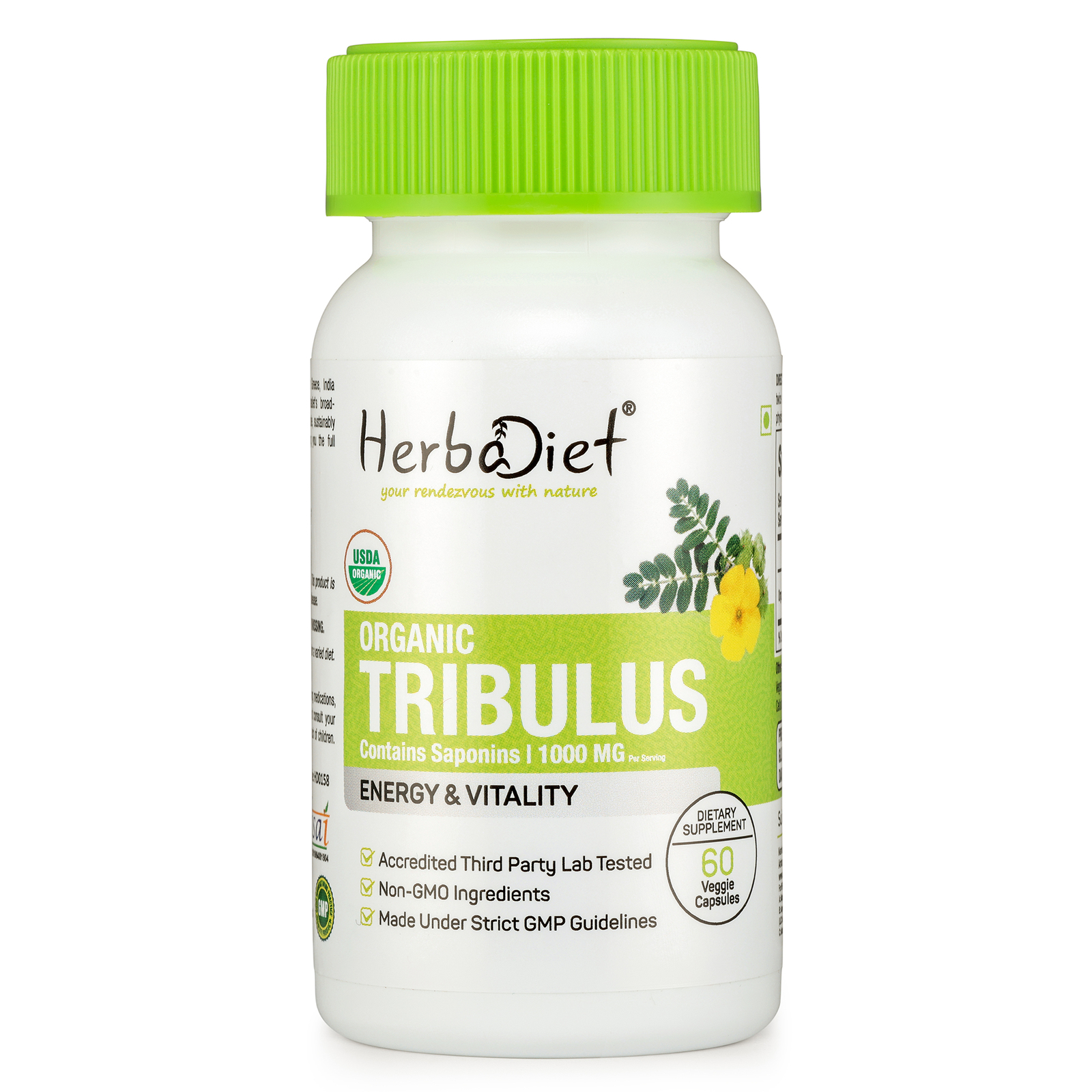 Organic Tribulus Terrestris Capsules – Muscle Booster with High Saponins