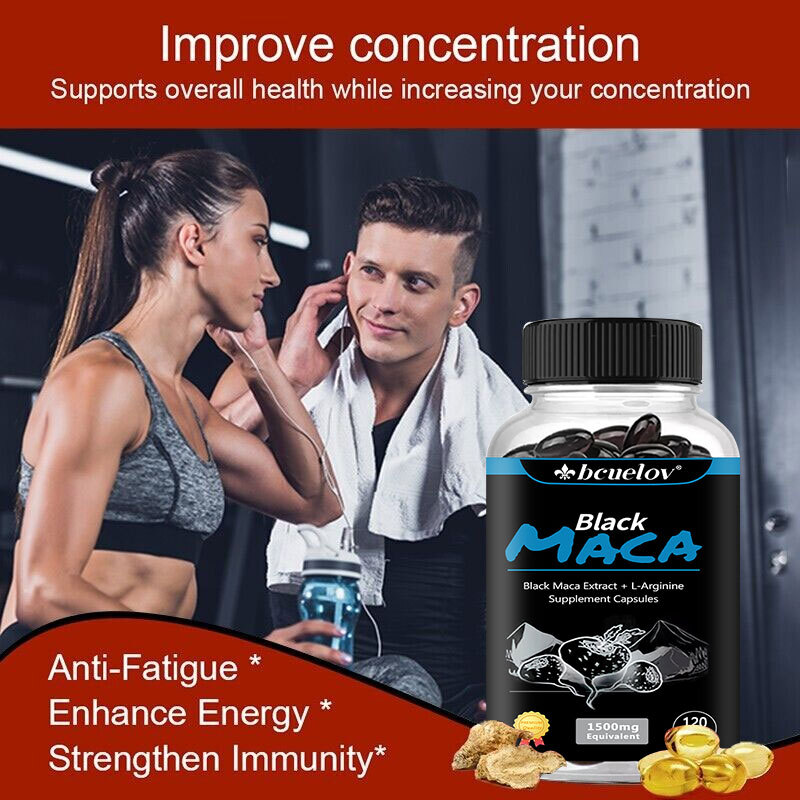 Black Maca Extract + L-Arginin – Natural Male Enhancement Supplement Capsules