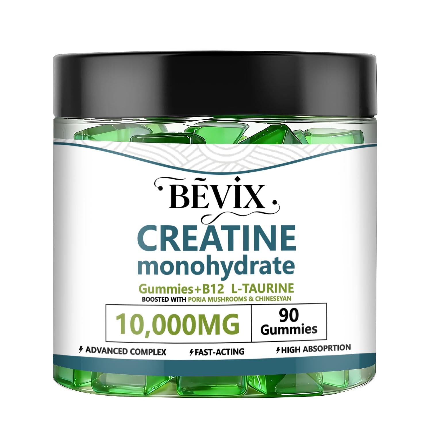 Creatine Gummies for Energy, Strength, and Muscle Growth – 90 Count, Sugar-Free