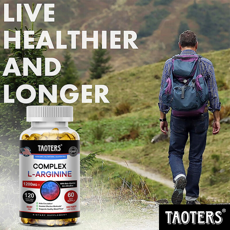 L-arginin + citrulline | Nitric oxide dual-effect formula | 120 Capsules