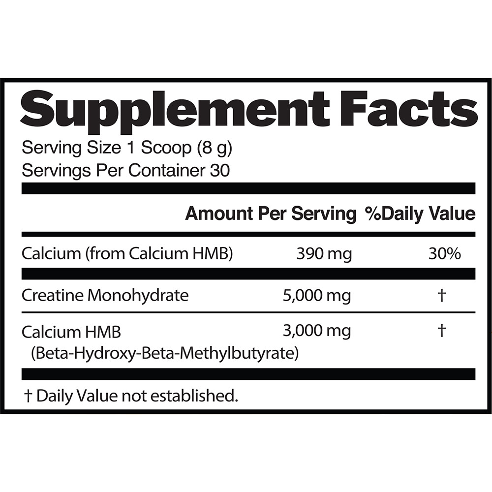 LiveGood Creatine Monohydrate + HMB 5000mg + 3000mg Pure Powder Made in USA