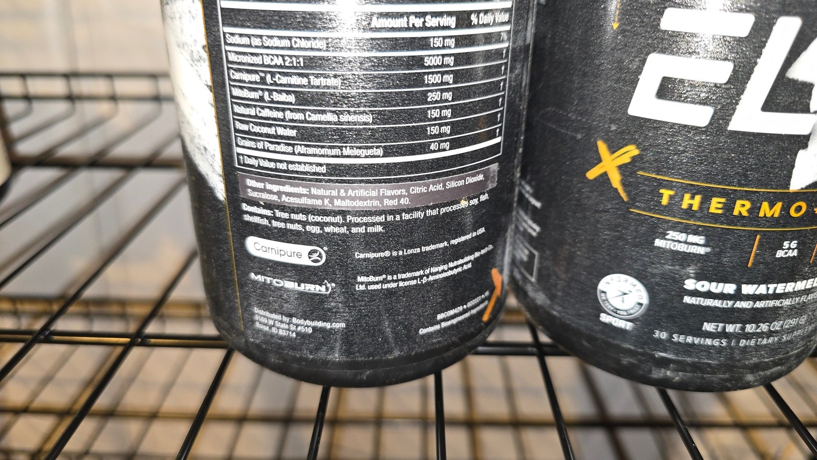 2 Pack Bodybuilding.com Elite Thermo BCAA Mitoburn Sour Watermelon Exp 04/27