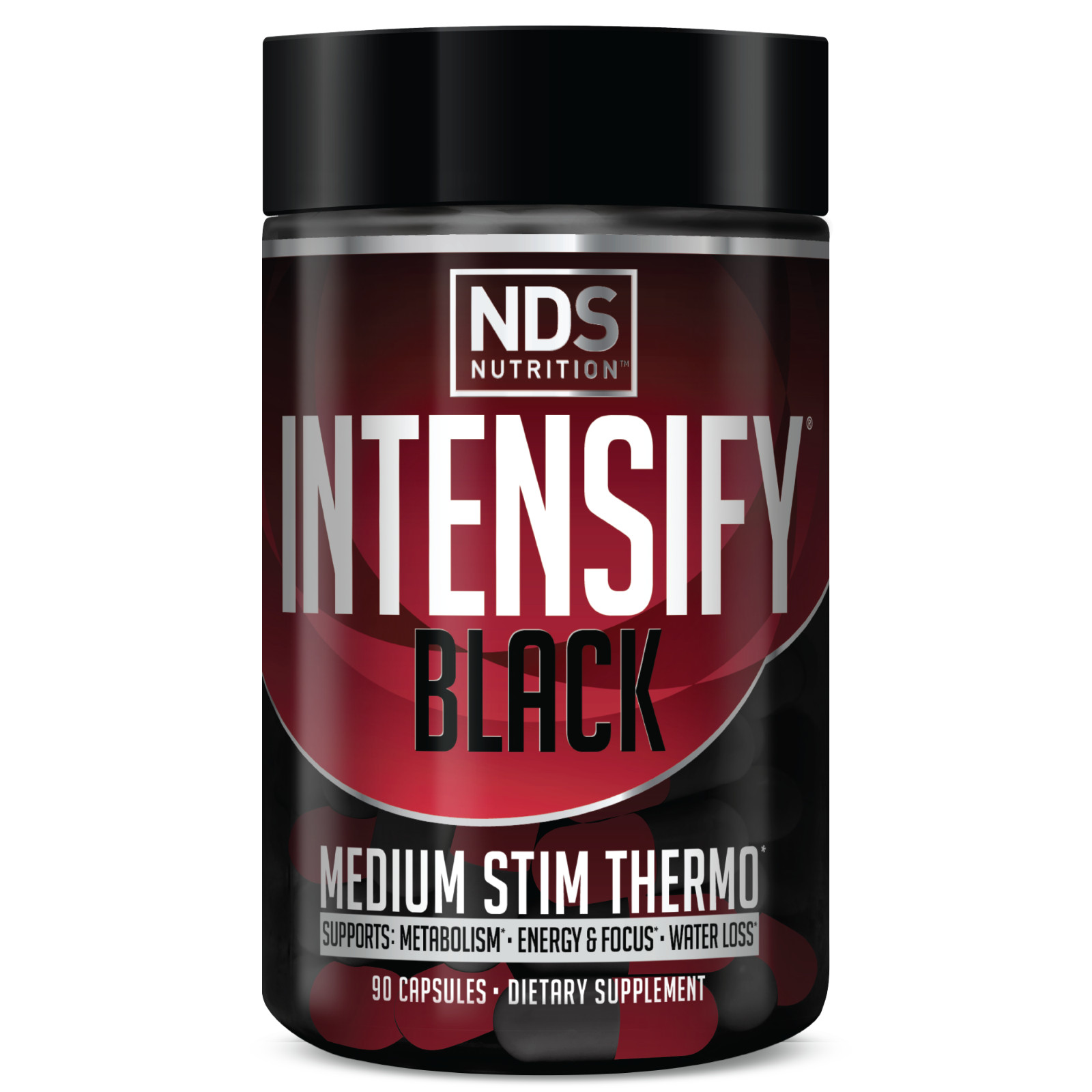INTENSIFY BLACK V2 Concentrated Thermogenic for Fat and Water Loss – 90 Capsules