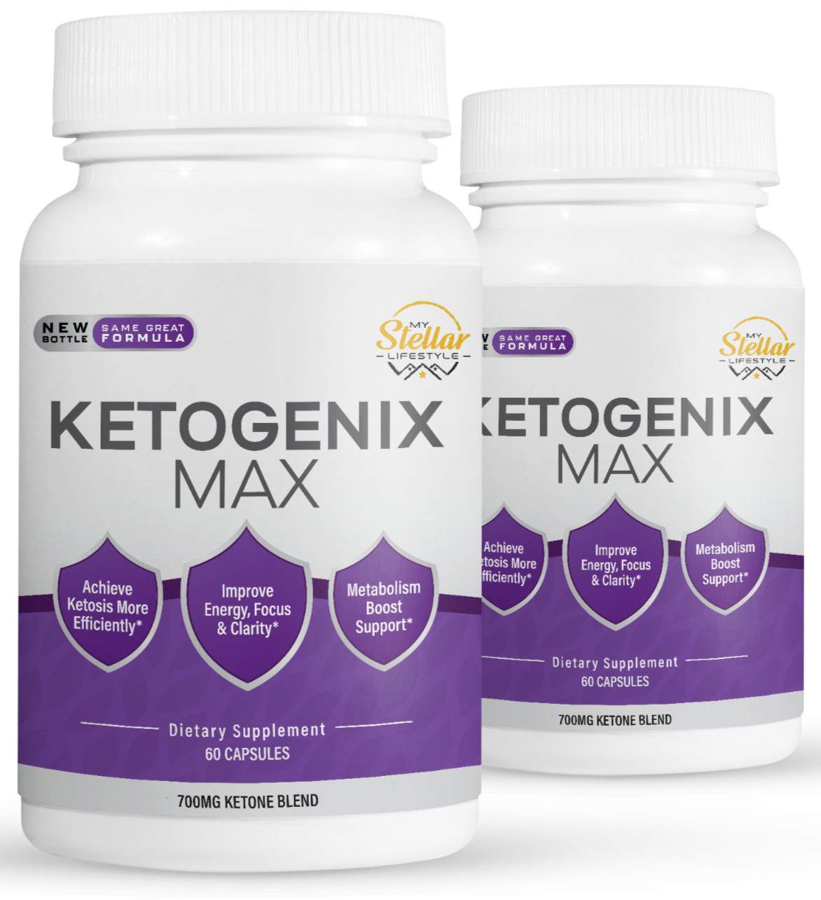 2 Pack Ketogenix Max, control de peso y quemador de grasa-60 Cápsulas x2