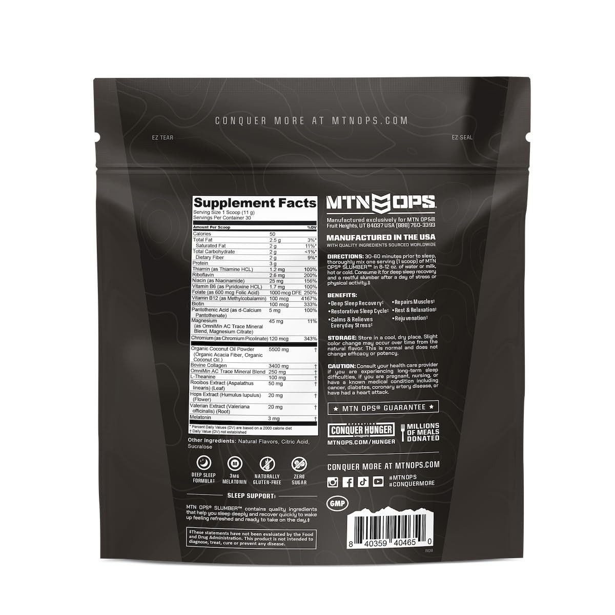 MTN OPS Slumber Sleep Aid, Muscle Recovery, Deep Sleep, Sleepy Cider