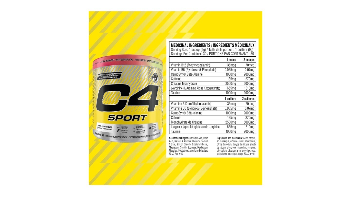 Cellucor C4 Sport Ripped + C4 Sport + BCAA Sport 3-Pack 90 Servings