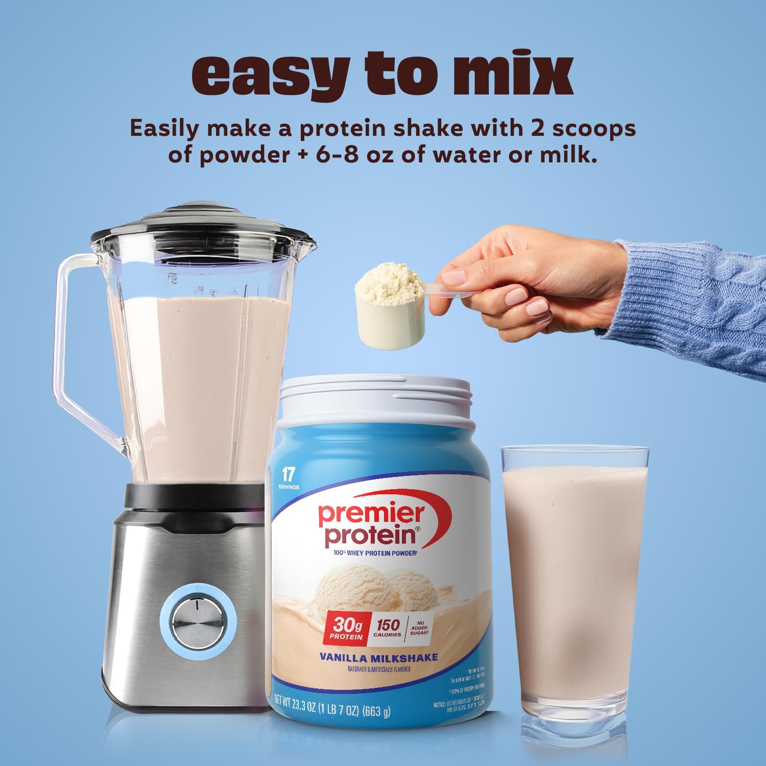 Powder, Vanilla Milkshake, 30g Protein, 1g Sugar, 100% Whey Protein, Keto Friend