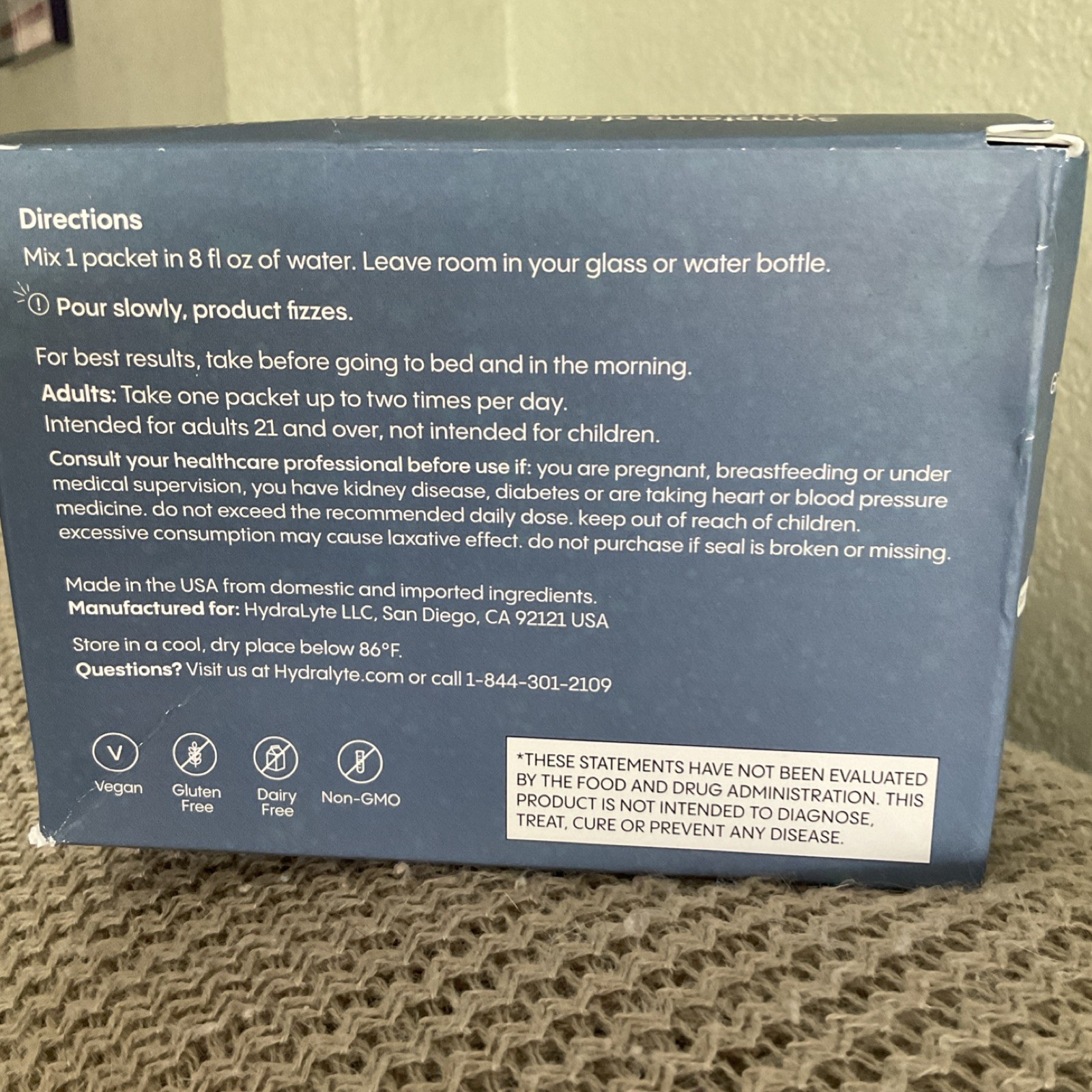 HydraLytePlus Electrolytes Liver Support Powder Blood Orange Ginger 20 Packets