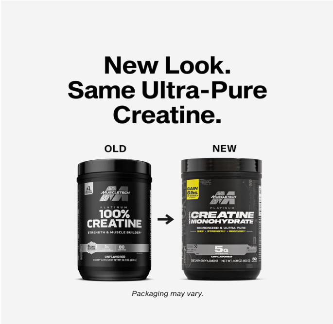 Creatine Monohydrate Powder Micronized Unflavored for Muscle Strength 80 Serving