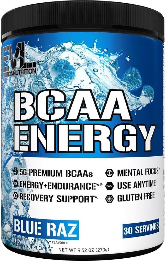 EVL Evlution Nutrition BCAA Energy Amino Acid Pre-Workout Powder – All FLAVORS