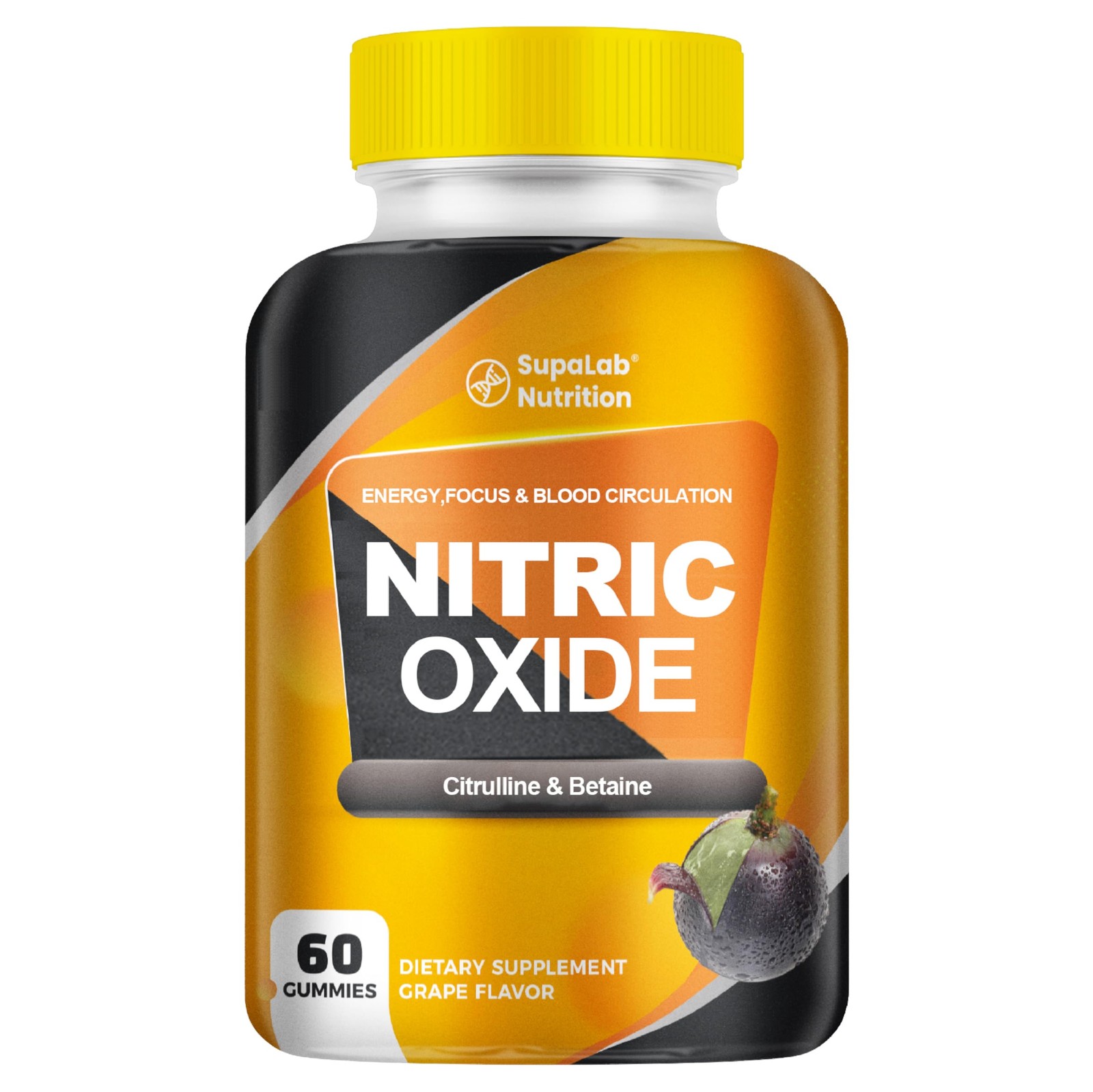 Megneta Nitric Oxide Gummies For Men Women Energy Workout Performance Support