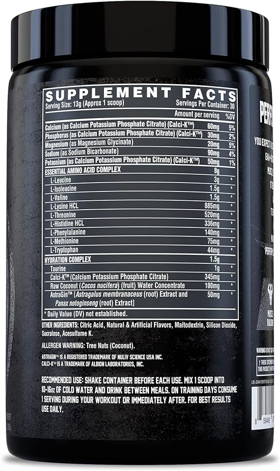 Nutrex Research EAA+ BCAAs Hydration Blood Orange Powder For Muscle Recovery
