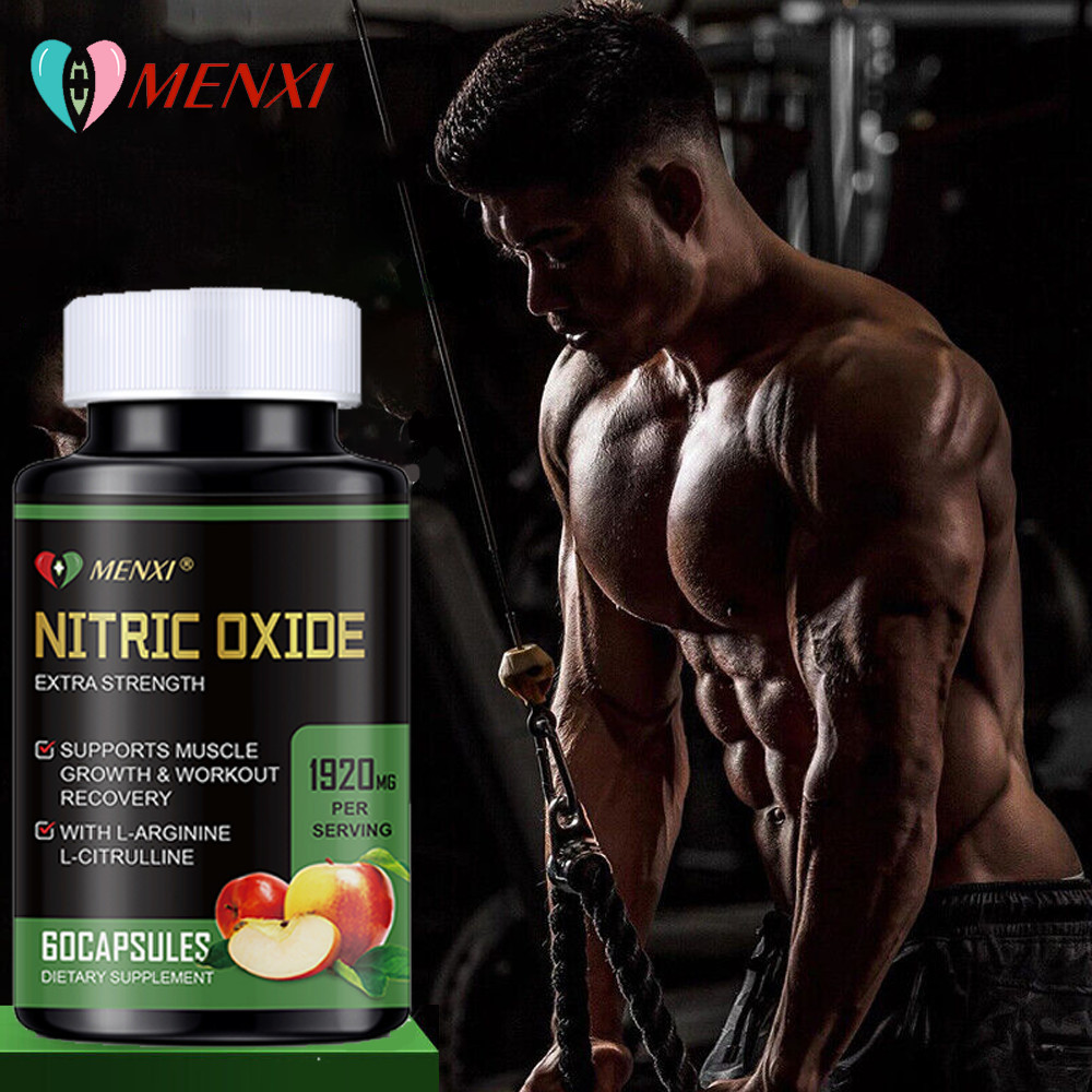 MENXI Nitric Oxide Booster Supplement – L-Arginine, L-Citrulline 1500mg 60 Pills