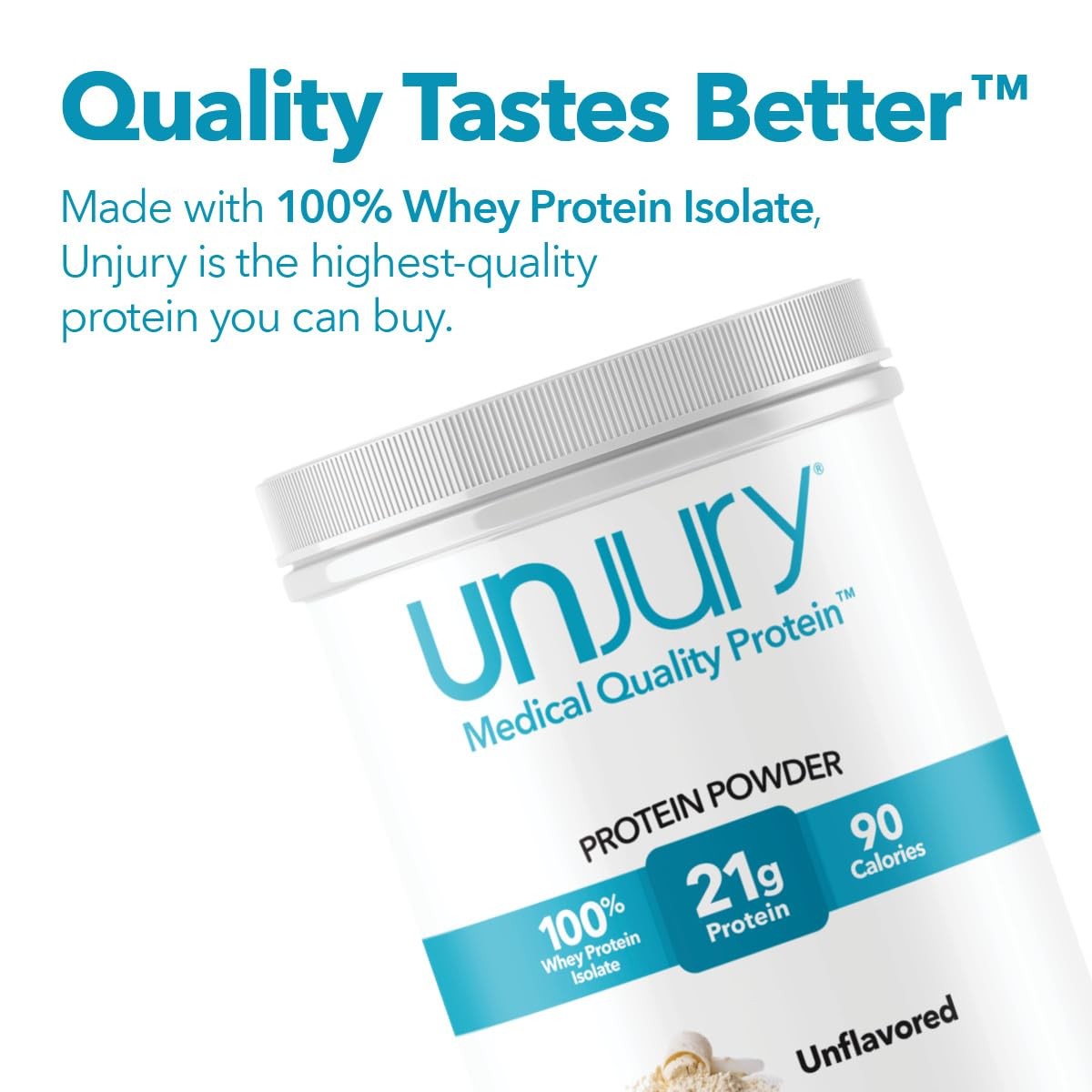 Unflavored Protein Powder | 21g 100% Whey Isolate Protein Powder | Unflavored…