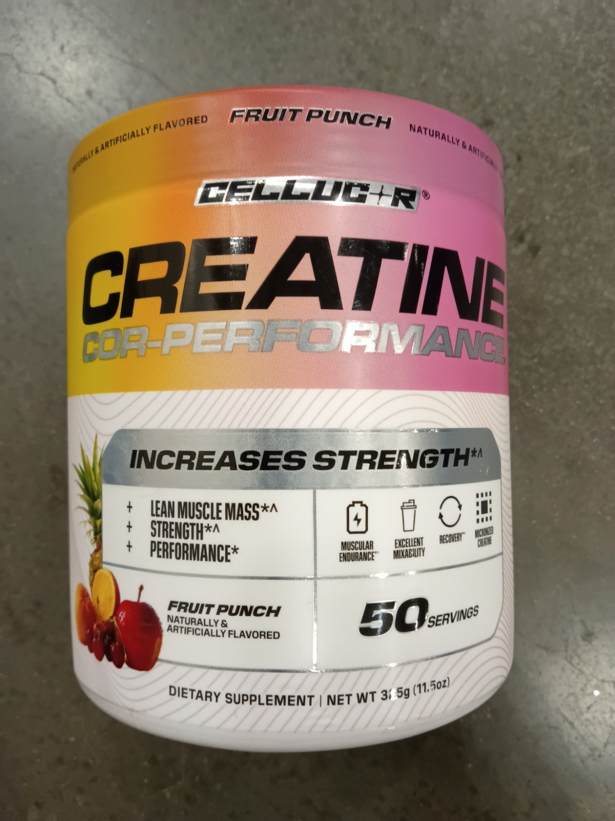 Celluc+r Cor-Performance Supplement Powder – Fruit Punch – 11.5oz EXP:03/2027