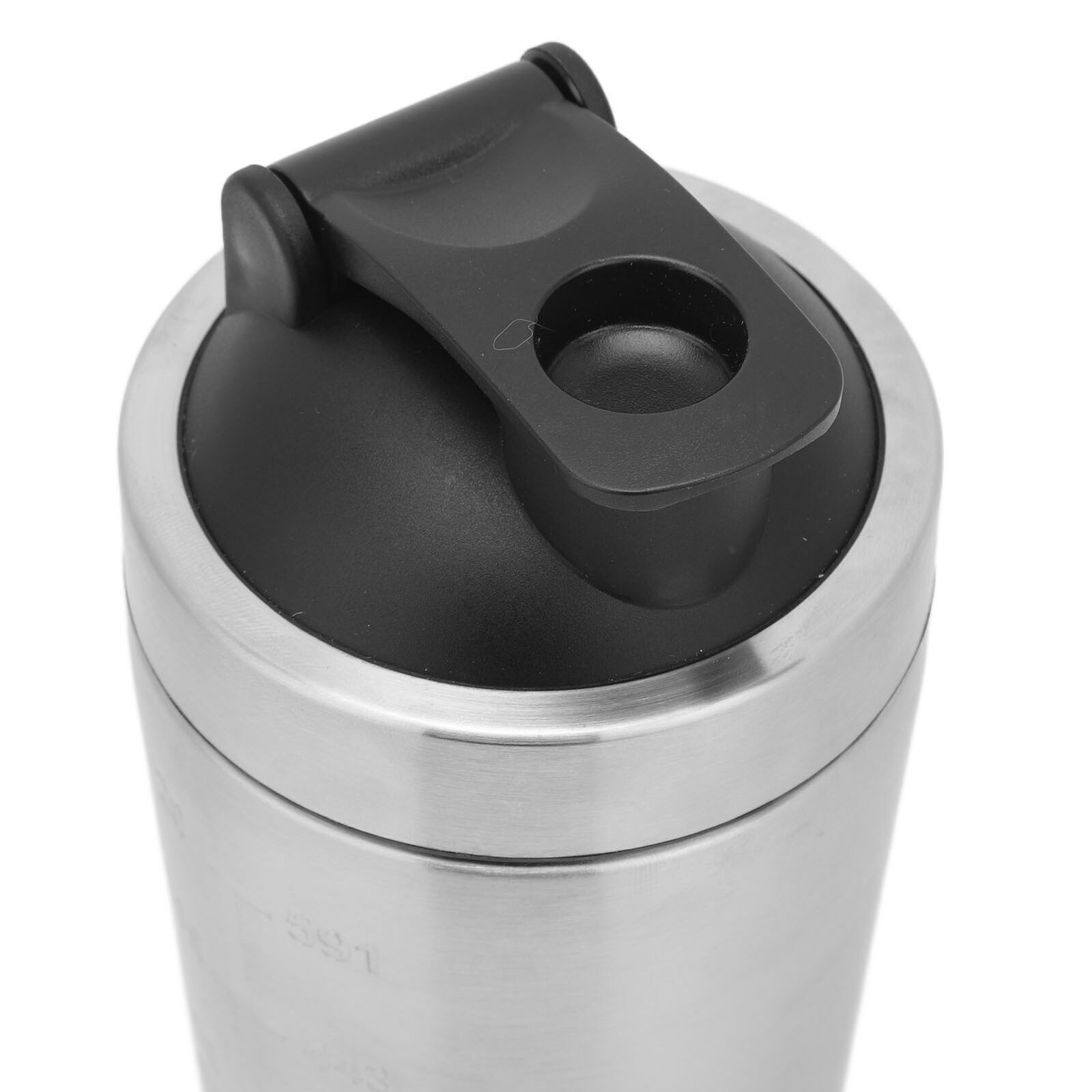 Protein Shaker Bottle with Scale Portable Stainless Steel Double Section Shaker