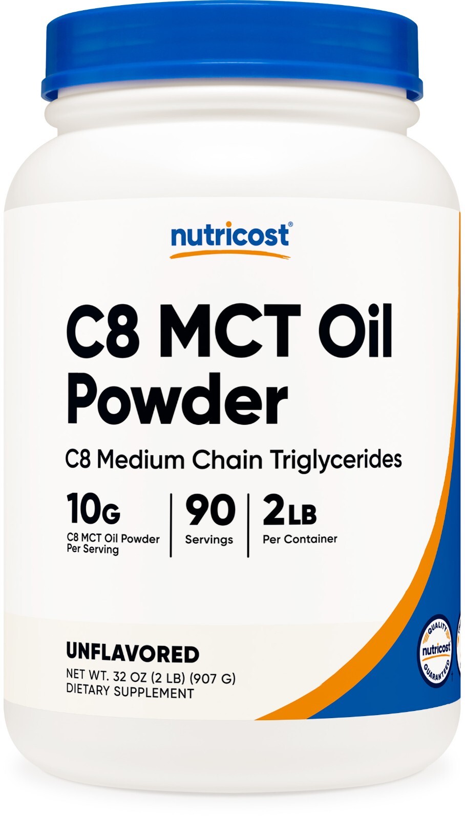 Nutricost C8 MCT Oil Powder 2LB (32oz) – 95% C8 MCT Oil Powder