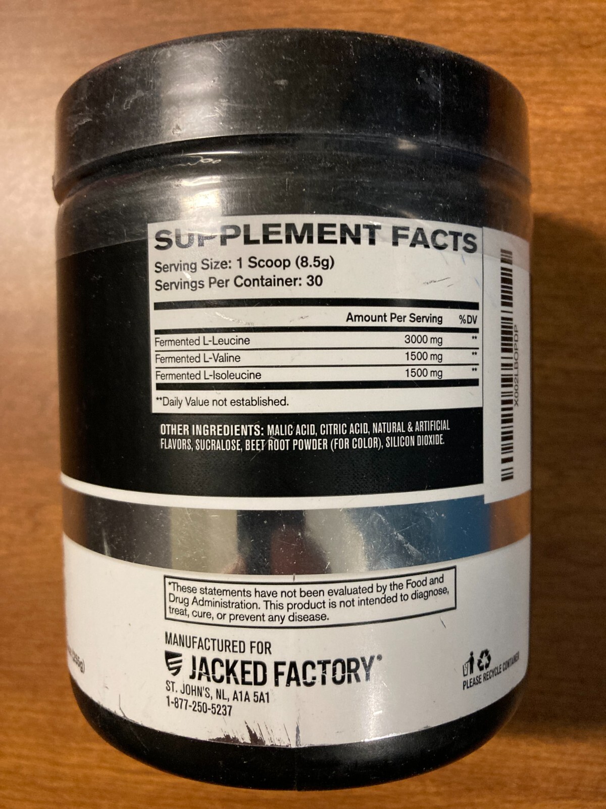 BCAA Powder Fermented Fruit Punch 30 Servings
