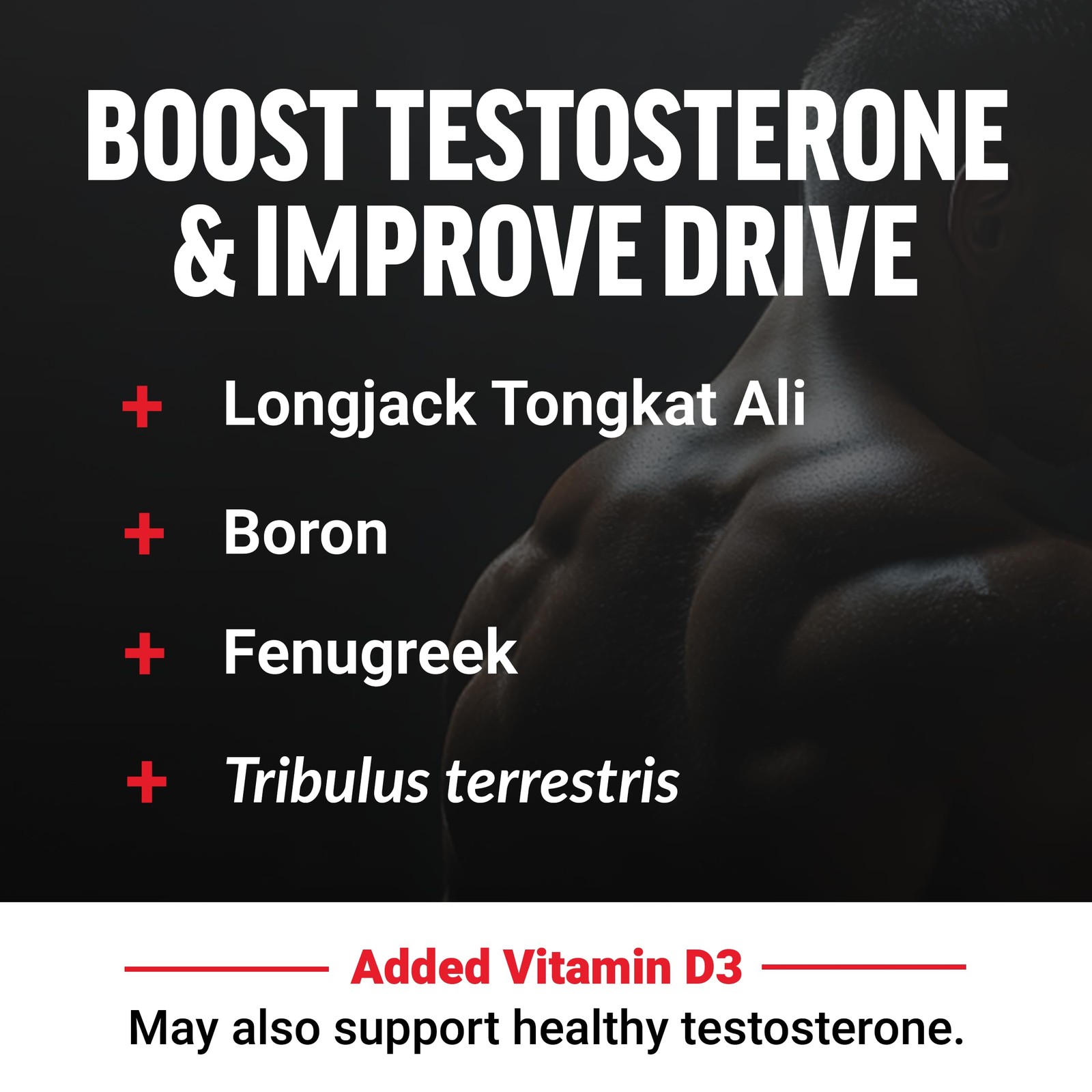 Force Factor Test X180 Gummies Testosterone 60 Count (Pack of 1), Black