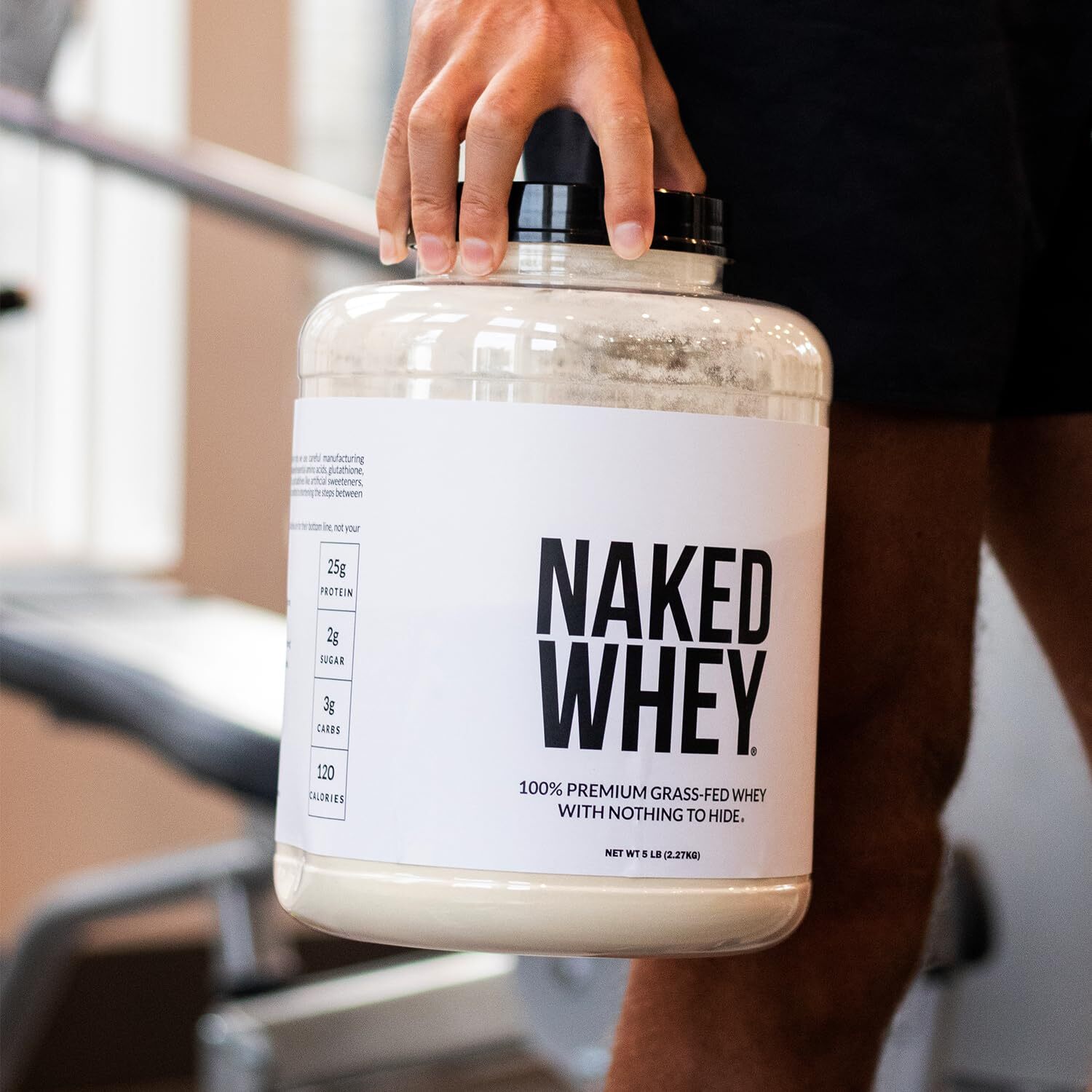 5LB 100% Grass Fed Unflavored Whey Protein Powder Only 1 Ingredient, Undenatured