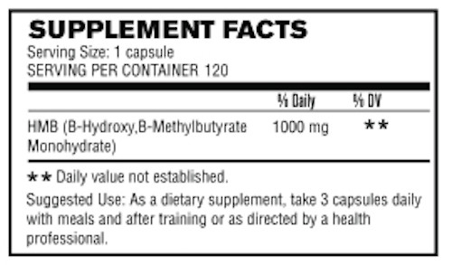 EXCEL HMB 1000MG PER CAP/120 CAPS. 2X STRONGER. Beta-Hydroxy Beta-Methlbutyrate