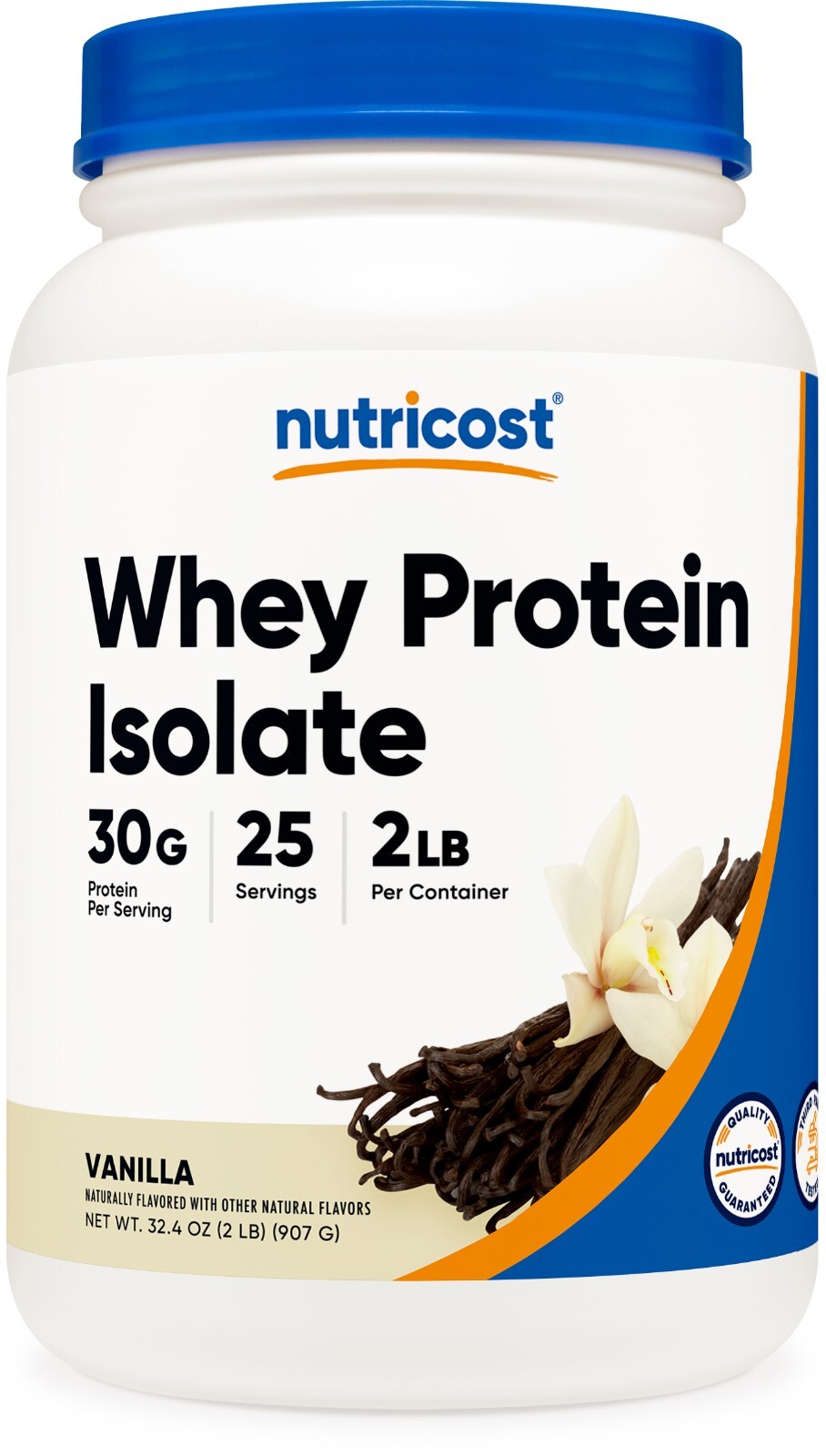Nutricost Whey Protein Isolate Powder (Vanilla) 2LBS